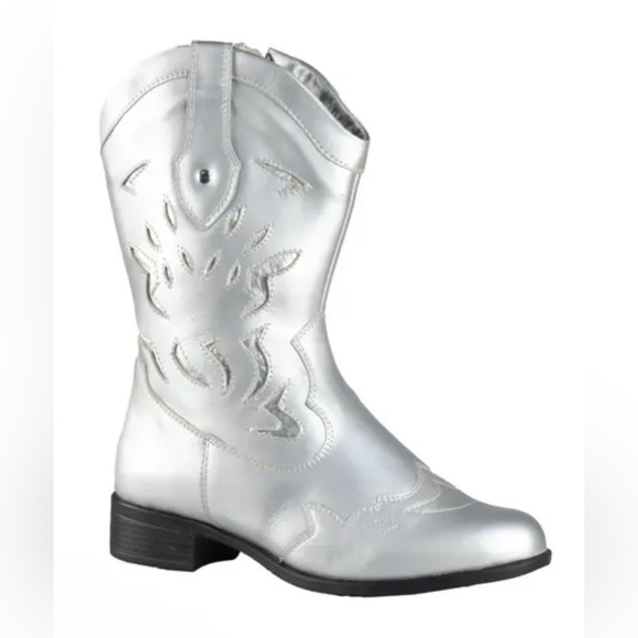 Sandro Moscoloni Shoes - Sandro Moscolini For Her Silver Western Short Boot Size 37 New